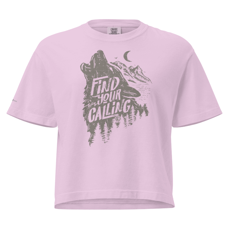 Find Your Calling Women's Wolf Boxy T-Shirt | Valhalla Wear