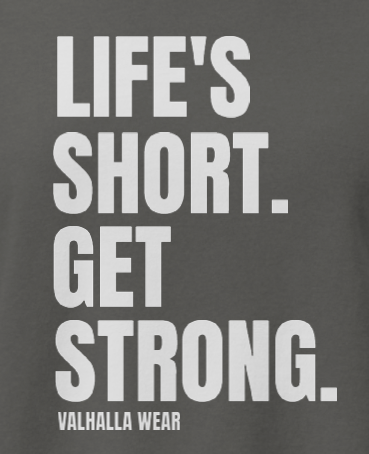 Life’s Short Get Strong Women’s Boxy Tee | Women’s Gym Shirt | Valhalla Wear