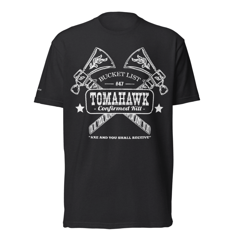 Tomahawk Bucket List T-Shirt | Military Axe Graphic Tee | Valhalla Wear