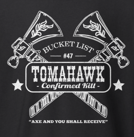 Tomahawk Bucket List T-Shirt | Military Axe Graphic Tee | Valhalla Wear