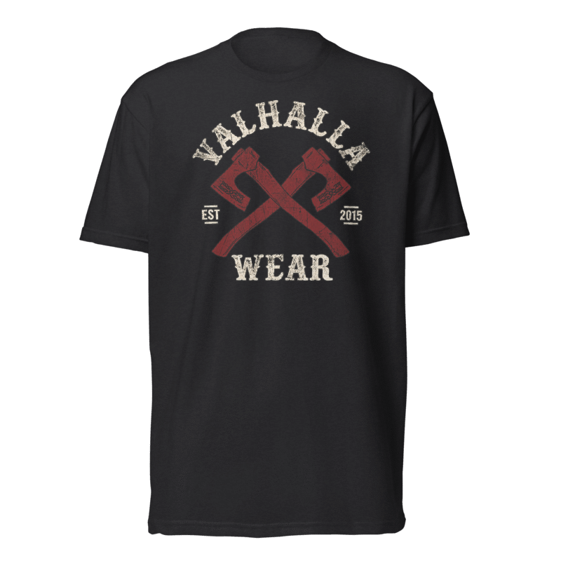 Valhalla Crossed Axes T-Shirt | Viking Norse Graphic Tee | Valhalla Wear