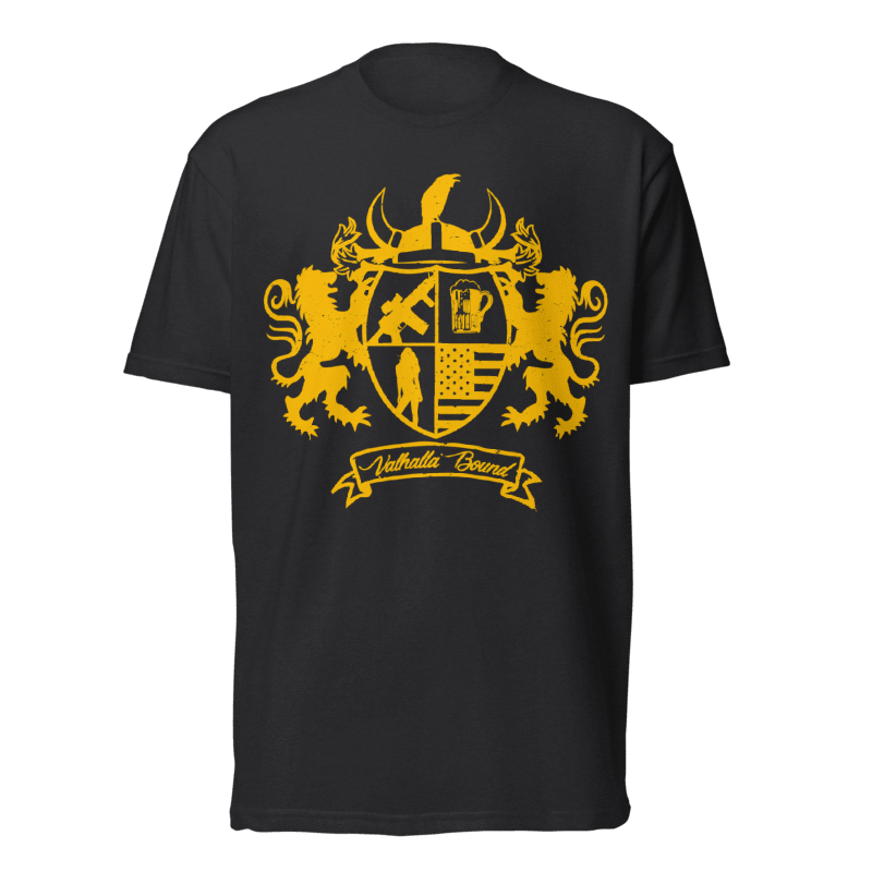 Valhalla Bound Crest T-Shirt | Viking Norse Tee | Valhalla Wear