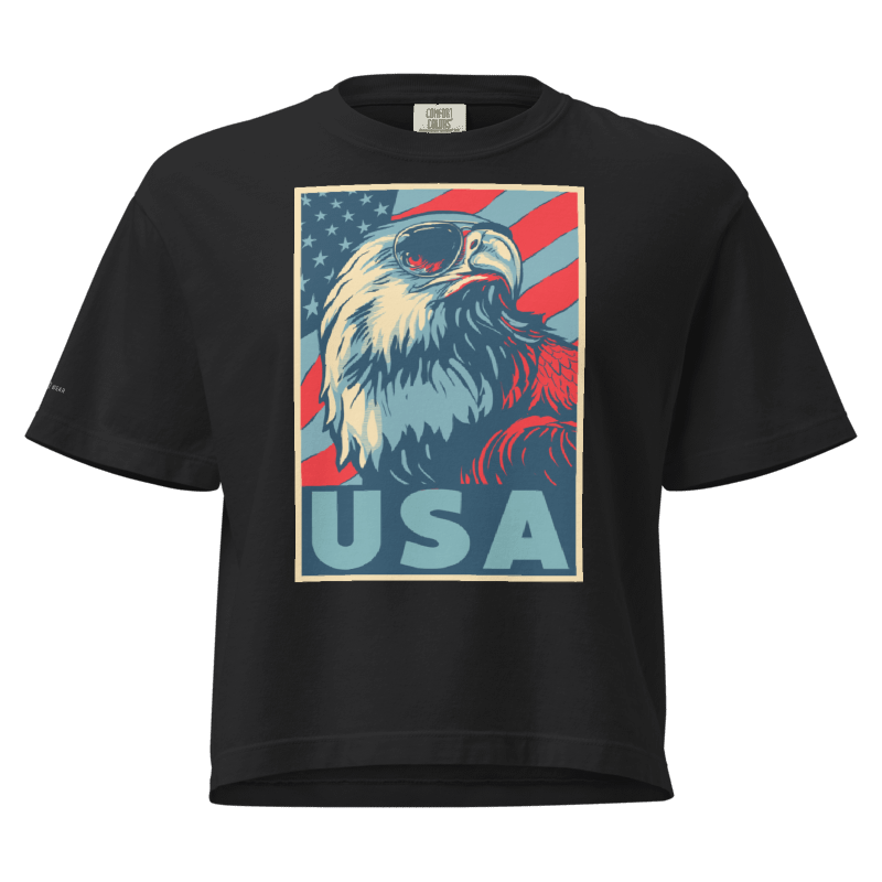 USA Eagle Women's Boxy T-Shirt | Patriotic Tee | Valhalla Wear
