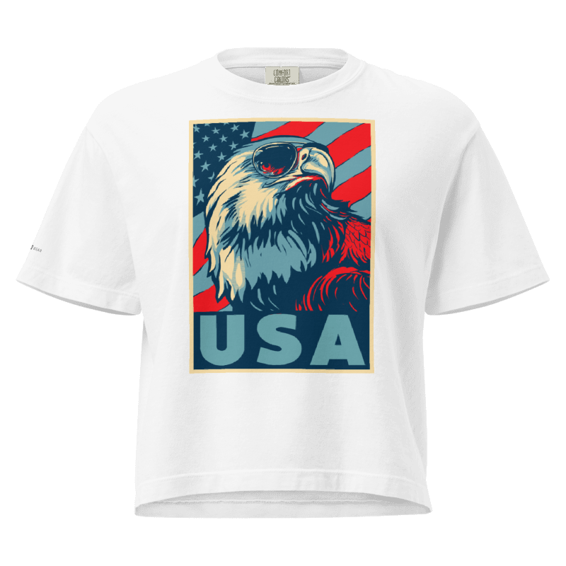 USA Eagle Women's Boxy T-Shirt | Patriotic Tee | Valhalla Wear