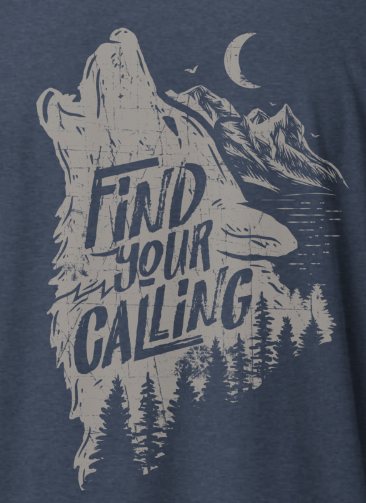 Find Your Calling Wolf T-Shirt | Outdoor Graphic Tee | Valhalla Wear