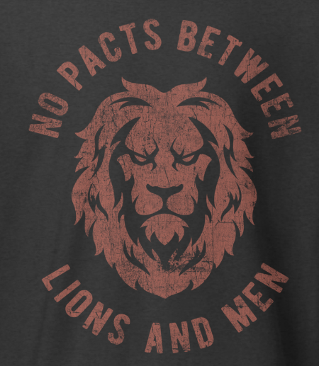 No Pacts Between Lions and Men T-Shirt | Lion Graphic Tee | Valhalla Wear