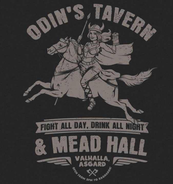 Odin's Tavern T-Shirt | Viking Mead Hall & Norse Tee | Valhalla Wear