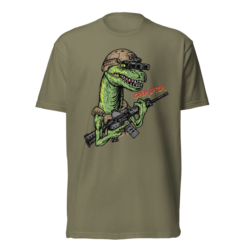 Oper-Raptor T-Shirt | Tactical Dinosaur Military Tee | Valhalla Wear