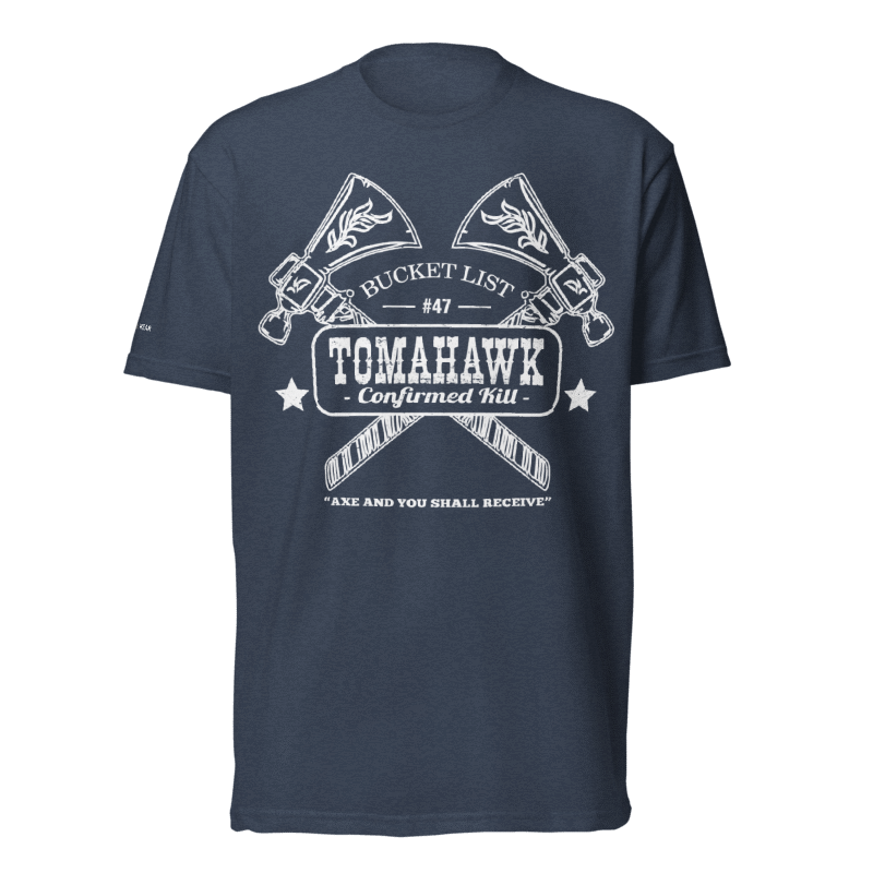Tomahawk Bucket List T-Shirt | Military Axe Graphic Tee | Valhalla Wear