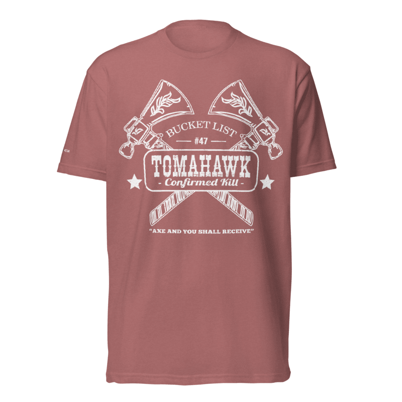 Tomahawk Bucket List T-Shirt | Military Axe Graphic Tee | Valhalla Wear